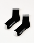 Le Bon Shoppe - Colour Block Girlfriend Socks - Black Grey
