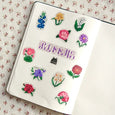 Rodeo Embroidery - Clear Vinyl Sticker Sheet - Blooms