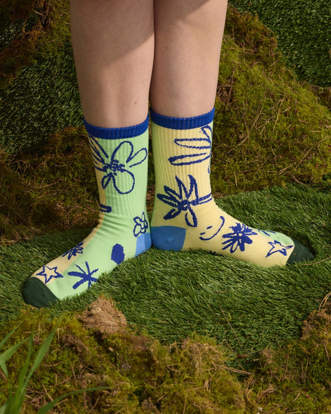 Wolf & Mishka - Colourblock Ribbed Sock – Bloom
