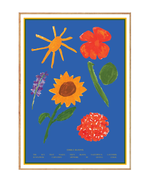 Food For Everyone - A3 Print - Edible Blooms by Gemma Leslie