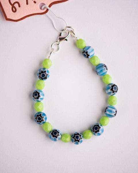 Emily Green - Millefiori Bracelet - Blue & Green