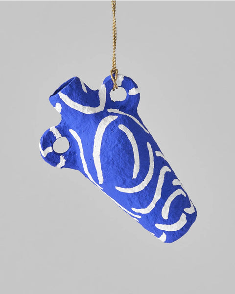 Wrap - La Lune Mini Vase Hanging Ornament - Blue Wave