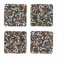 Yod and Co - Speckled Square Cork Coasters Set of 4 - Blue