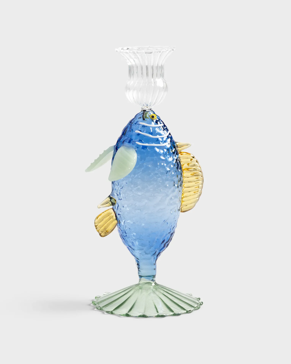&klevering - Candle Holder - Fish Blue