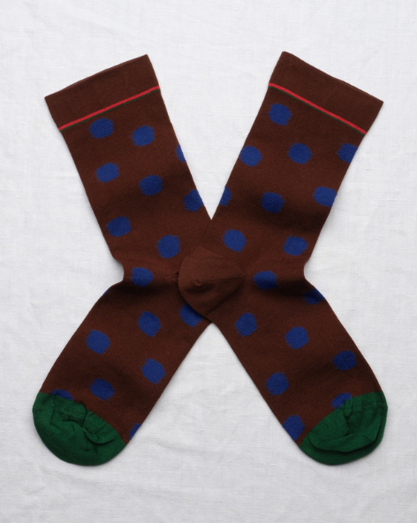 Bonne Maison - Chestnut Polka Dot Sock