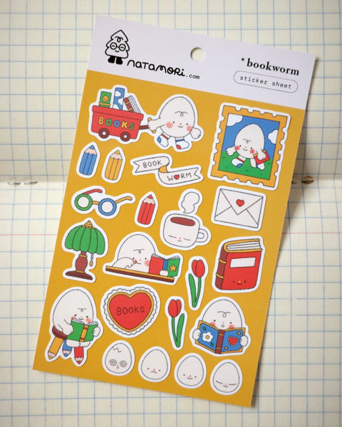Natamori - Sticker Sheet - Bookworm