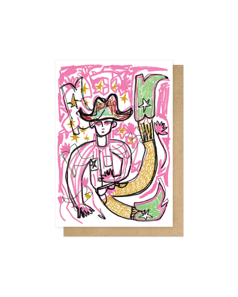 East End Prints - Boots Cowboy Greetings Card