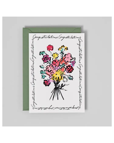 Wrap - Congratulations Bouquet Greeting Card