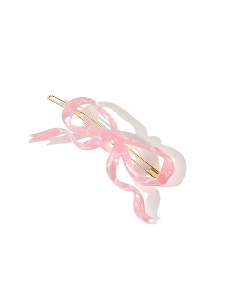 Hey Ricochet - Ribbon Bow Clip in Pink