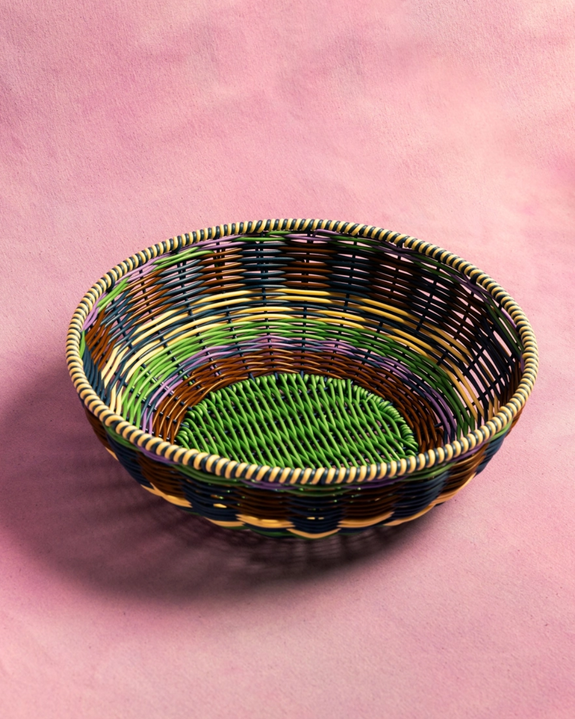 Maegen - Woven Bowl - Brown/Green