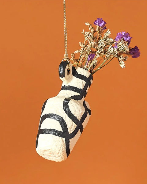 Wrap - Kline Stroke Mini Vase Hanging Ornament
