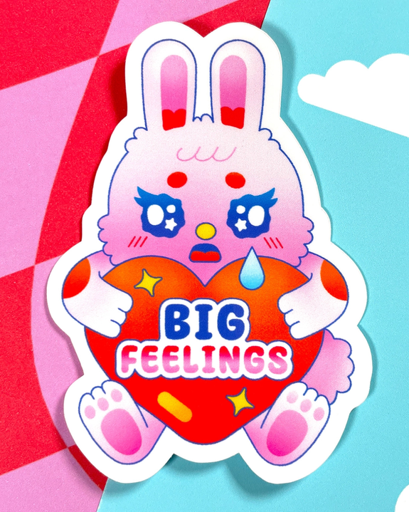Kidnichols - Vinyl Sticker - Big Feelings Bunny
