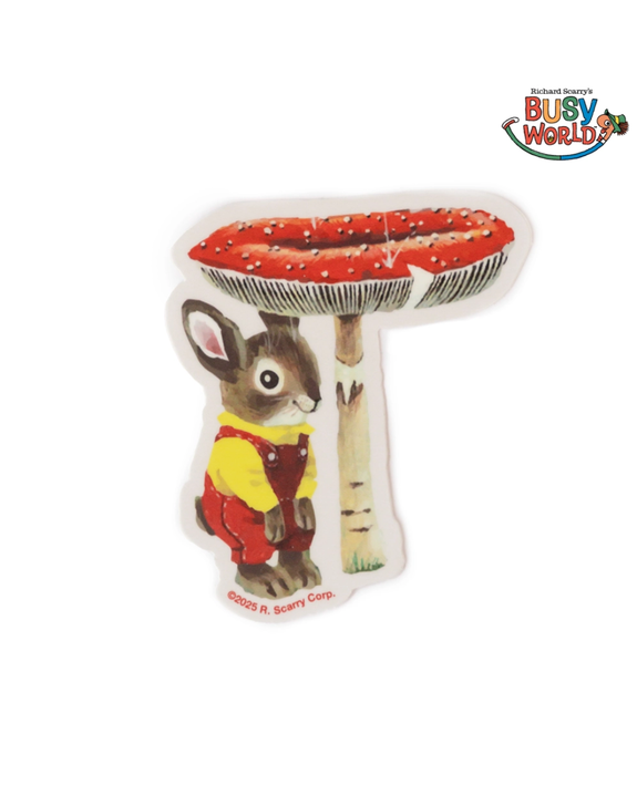 3P4 X Richard Scarry® - Nicholas Bunny Mushroom Sticker