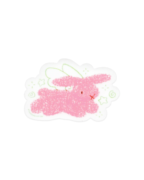 Rochelle Oh - Bunny Angel - Flake Vinyl Sticker