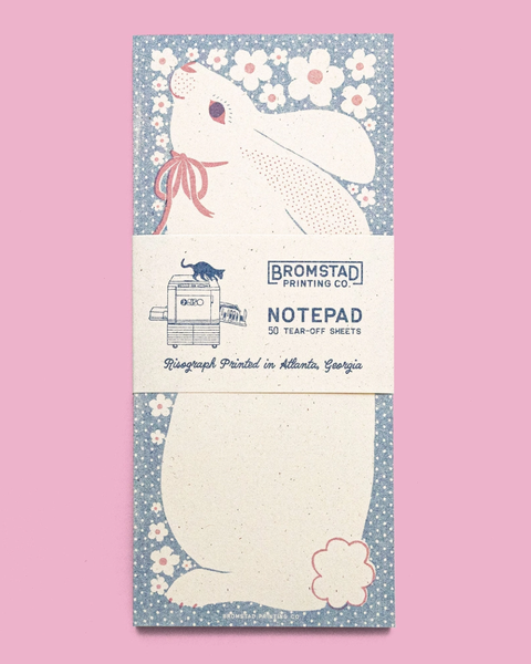 Bromstad Printing Co. - Risograph Notepad - Bunny