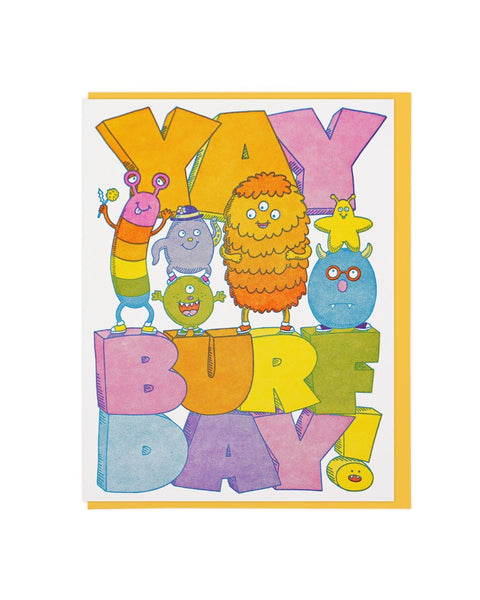 Lucky Horse Press - Yay Burfday Monsters Birthday Card