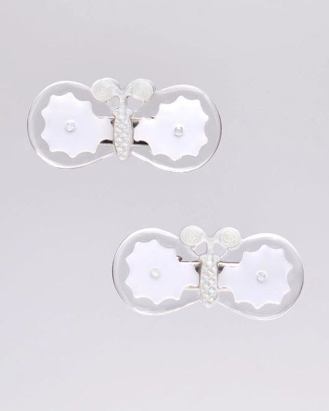 Winona Irene - Alligator Hair Clip Set - Spectral Moth