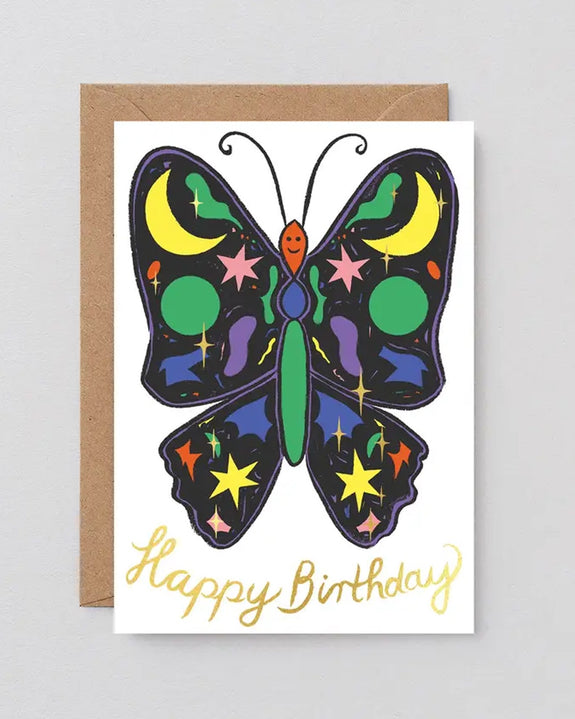Wrap - Greetings Card - 'Happy Birthday Butterfly'