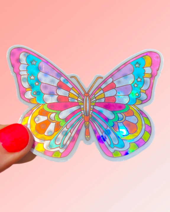Astral Weekend - Butterfly Hologram Shimmer Sticker