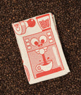 Wrap - Tea Towel - Coffee Time - Red/Beige