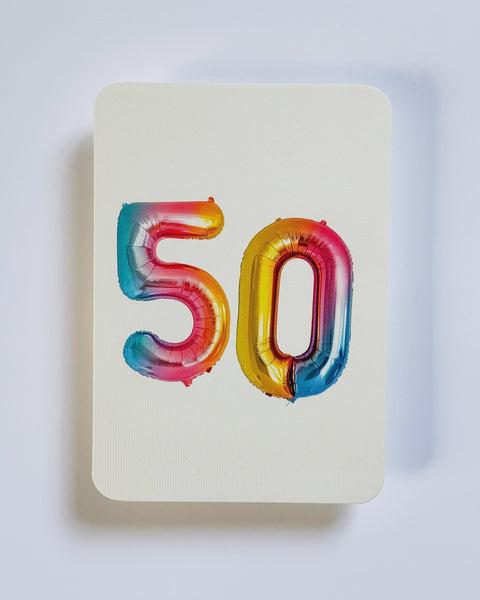Canonbury Press - Birthday Balloon No.50 Greeting Card