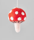 Wrap - Hanging Felt Ornament - Mushroom