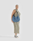 Baggu - Large Nylon Crescent Bag - Digital Denim