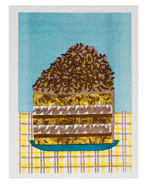 Alice Oehr -Triple Choc Slice Print (Teal)- A3