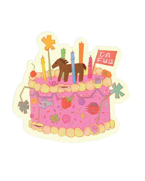 Rags AF - Da Fuq Horse Cake! Sticker