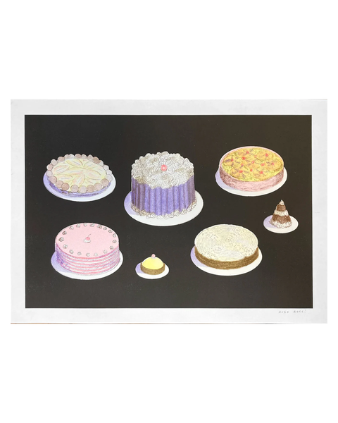 Terry Bleu - It is a winning cake Riso Print by Hugo Rocci