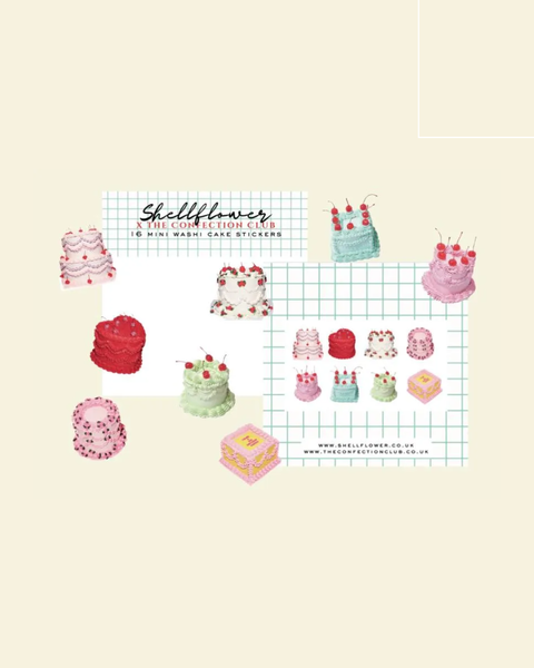 Shellflower - Cakes - Washi Flake Stickers