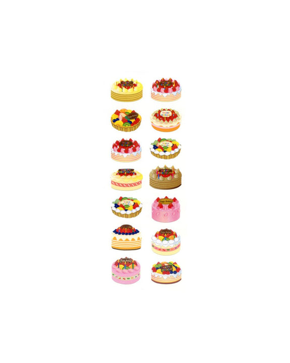 Sticker Fun - Paper Stickers - Birthday Cakes