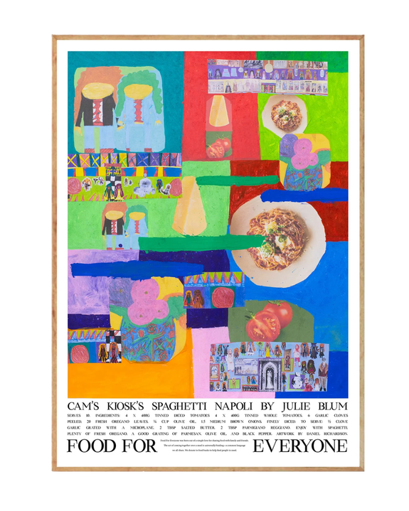 Food For Everyone - A3 Print - Cam's Kiosk's Spaghetti Napoli by Julie Blum & Daniel Richardson