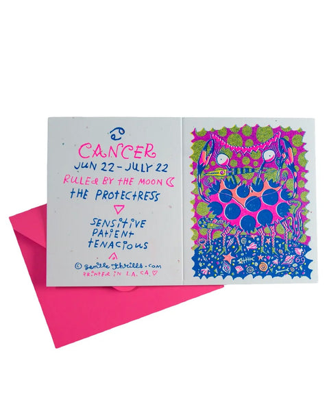 Gentle Thrills - Cancer Risograph Card