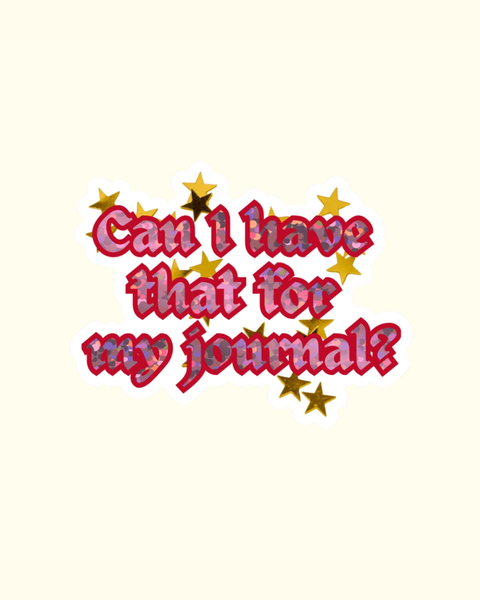 Shellflower -  Can I Have That...? - Glitter Vinyl Sticker