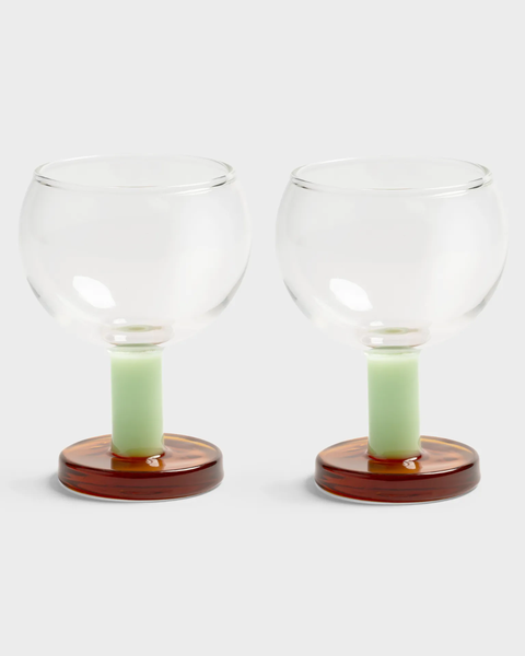 &Klevering - Glass cantine amber set of 2