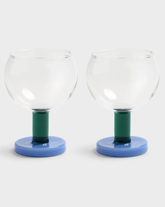 &Klevering - Glass cantine blue set of 2
