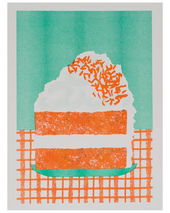 Alice Oehr - Carrot Cake Slice Riso Print - A3