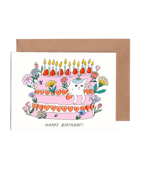 foonie - Birthday Card - Cat Cake