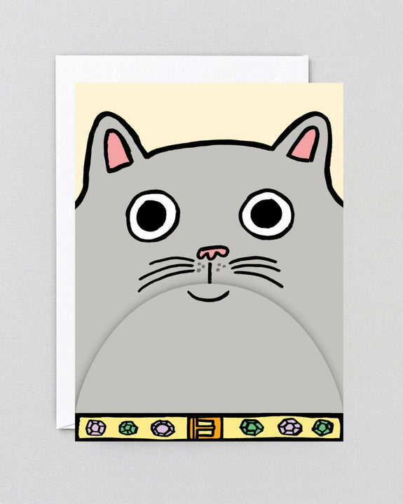 Wrap - Cat Fold Out Mouth Birthday Card