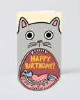 Wrap - Cat Fold Out Mouth Birthday Card