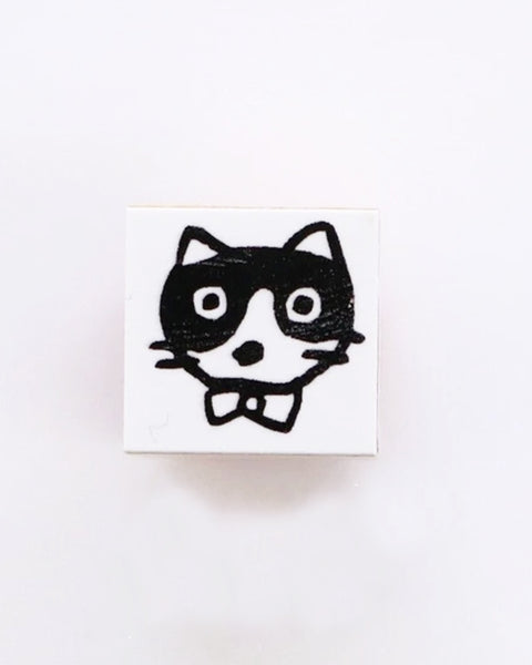 Yumi Kitagishi x Sanby - Gyugyu Stamp - Cat with Bow Tie