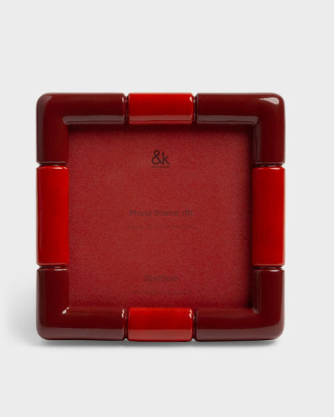 &klevering - Photo Frame Rift - Square Burgundy