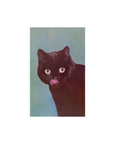 Found Image Press - Black Cat Licking Chops Magnet