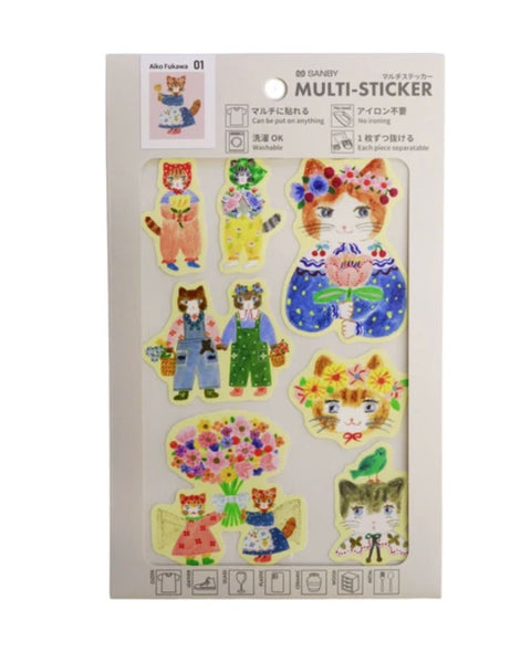 Aiko Fukawa x Sanby - Multi Stickers - Catlover