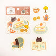 Furukawashiko - Washi Flake Stickers - Cat