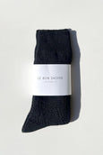 Le Bon Shoppe - Modal Eyelet Socks - Jet Black