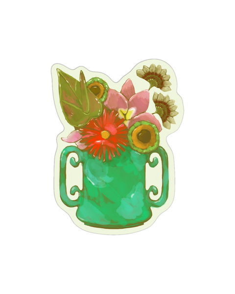 Rags AF - Ceramic Vase! Sticker