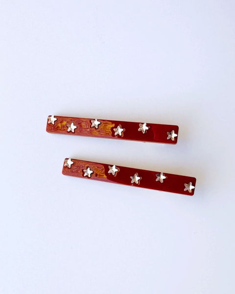 Hey Ricochet - Stardust Clips in Cherry Red