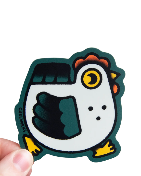 Curlworks - Chicken on the Move - Vinyl Sticker